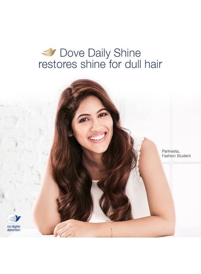 Dove Daily Shine Shampoo - For Dull And Frizzy Hair, Makes Hair Soft, Shiny And Smooth, 180 ml - Image 3